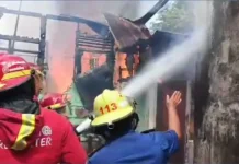 Rumah Lansia di Olo Padang, Terbakar