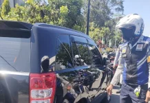Petugas Dishub Kota Padang Patroli Selama Libur Lebaran
