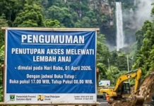 Mulai 1 April 2026, Jalur Lembah Anai Kembali Buka Tutup