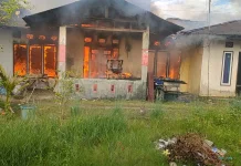 Tiga Rumah Terbakar di Tabiang Banda Gadang Padang