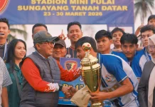 Bupati Eka Putra Tutup Jordus Cup XXII, MMP FC Singkarak Juara
