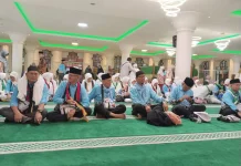 Jemaah Haji Kloter 12 Embarkasi Padang Masuki Asrama