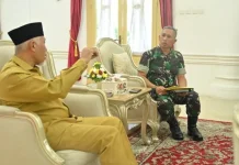 Gubernur Sumbar Mahyeldi Terima Audiensi Dandim 0312 Padang