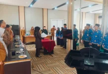 Wabup Leli Arni Lantik Pejabat Administrator dan Kepala UPT Puskesmas Dharmasray