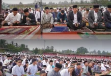 Ribuan Jamaah Ikuti Salat Iduladha di Lapangan M Yamin Muaro Sijunjung