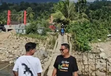 Pembangunan Jembatan Gantung Koto Rawang Rampung Agustus 2026