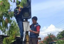 Dishub Kota Solok Peremajaan Warning Light Simpang Sigege