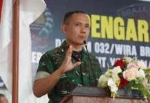 Danrem 032/Wirabraja Kunjungi Yonif 131/Braja Sakti
