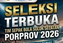 Seleksi Tim Sepak Bola Solok Selatan menuju Porprov Diikuti Ratusan Atlet