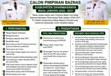 Pendaftaran Seleksi Pimpinan BAZNAS Dharmasraya Resmi Dibuka hingga Agustus