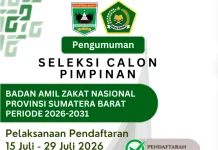 Pemprov Sumbar Buka Seleksi Lima Pimpinan Baznas Periode 2026–2031