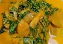Gulai Jariang Pucuak Ubi atau Dau Singkong
