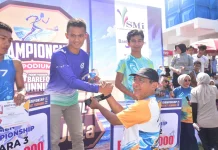 Olahraga Berlari tanpa Alas Kaki di Padang Pariaman Sukes
