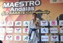 Siswa MTsN 1 Padang Raih Emas Maestro Andalas Karate 2026