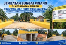 Jembatan Sungai Pinang Rampung, Akses Timpeh Semakin Lancar