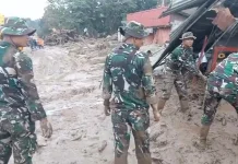 Galodo Terjang Kabupaten Solok, Korem 032/Wirabraja Kerahkan Batalyon TP 951