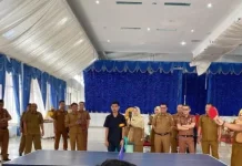 Sebanyak 32 ASN Pasbar Adu Ketangkasan di Tenis Meja