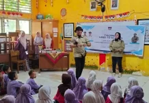 Tagana Edukasi Mitigasi Bencana kepada Siswa SD di Padang