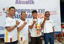 Perenang Kota Padang Zikri Akhman Sabet Medali Emas Pertama Porprov 2026