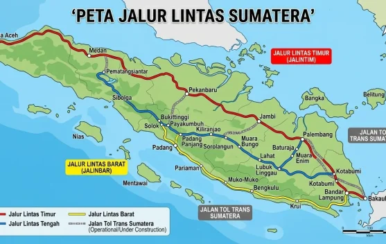 Peran Vital Tiga Jalur Utama Transportasi Darat di Sumatera