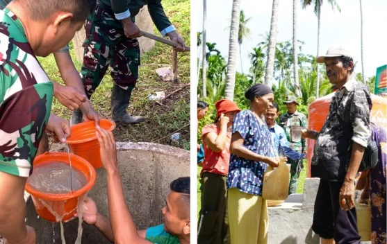 Air Mata Jadi Air Bersih saat Ujung Mata Bor TMMD 128 Menyentak Urat Air Tanah Piaman