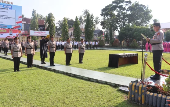 Polres Pasbar Gelar Sertijab Sejumlah Pejabat Strategis Hari Ini