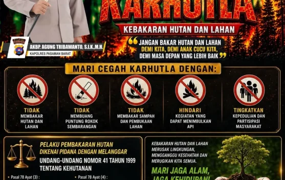 Karhutla Mengintai, Polres Pasbar Tingkatkan Pencegahan sejak Dini