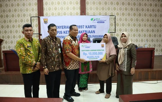 Sebanyak 2.897 Pedagang Rentan Pariaman Dapat Perlindungan BPJS Ketenagakerjaan