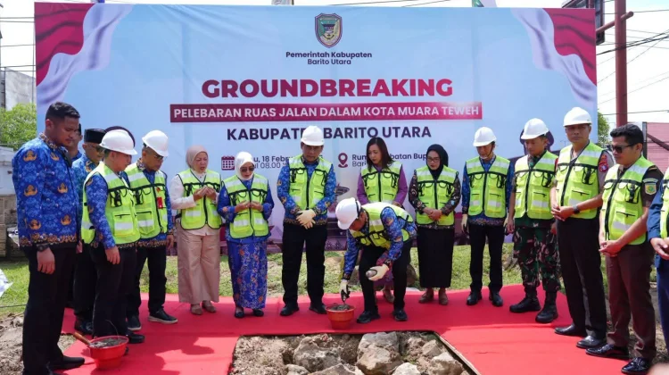 Bupati Barut Lakukan Groundbreaking Pelebaran Jalan Muara Teweh