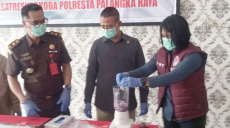 Polresta Palangka Raya Berhasil Amankan 7 Tersangka dan Ratusan Gram Sabu