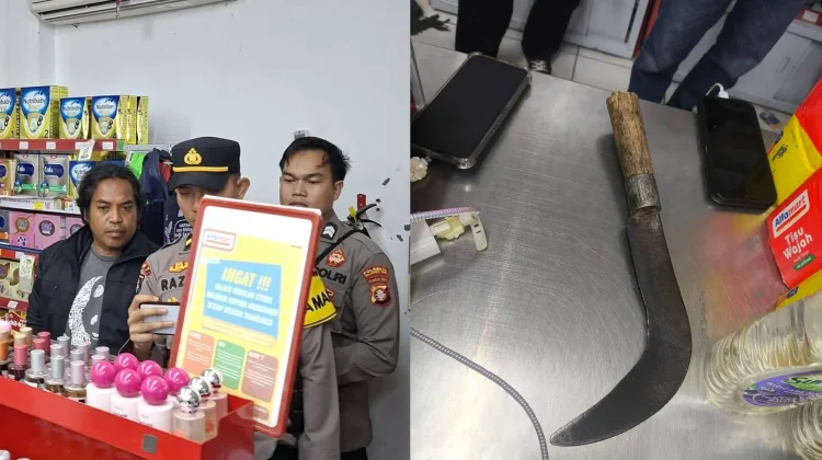 Alfamart Jalan Garuda Dirampok, Sajam Pelaku Ketinggalan