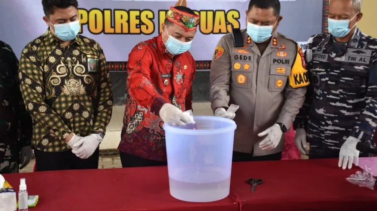 Polisi Musnahkan Narkoba di Polres Kapuas