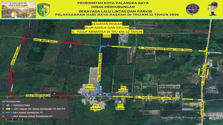 Pemko Palangka Raya Rekayasa Lalu Lintas Urai Kepadatan Momen Paskah