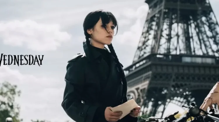 Poster Wednesday Season Tiga Berlatar Menara Eifeel Paris