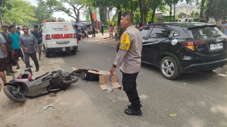 Dump Truck Senggol Motor di Km 8,5 Kereng Bangkirai