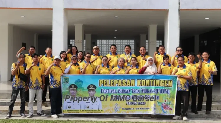 Pemkab Barsel Melepas Kontingen Festival Budaya Isen Mulang Tahun 2026