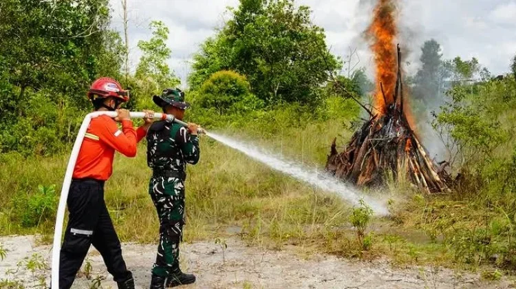 Latihan Gabungan Kotim untuk Tanggulangi Karhutla