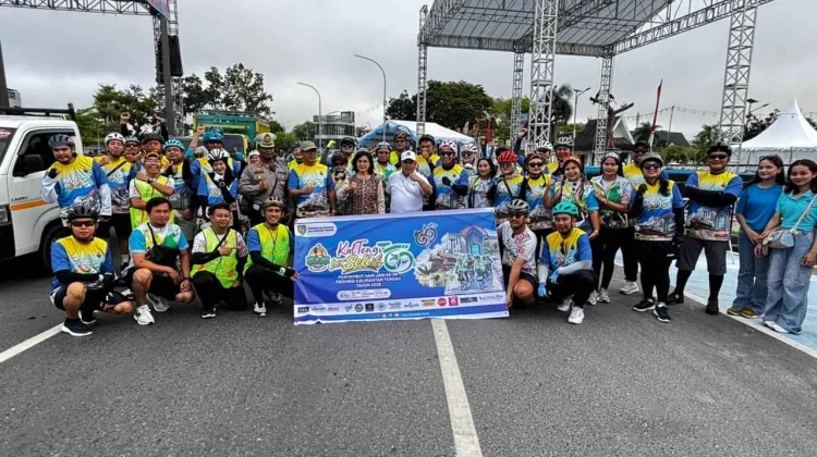 Sambut Hari Jadi ke-69 Kalteng, Ratusan Pesepeda Lipat Ramaikan Kalteng Berseli 69K