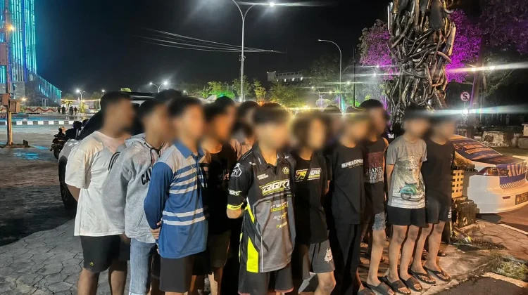 Polisi Ciduk Pebalap Liar di Palangka Raya, 14 Kendaraan Diamankan