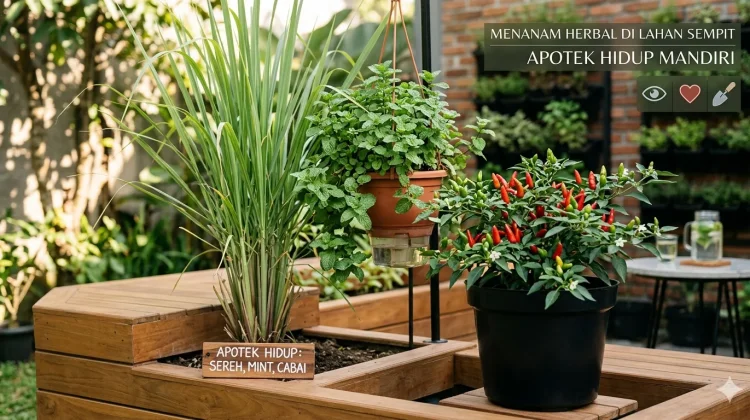 Menanam Tanaman Herbal Bisa di Lahan Sempit Pekarangan Rumah