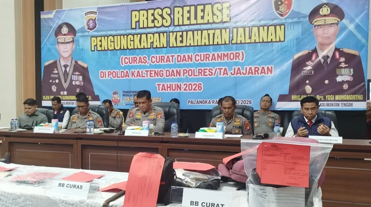 Polda Kalteng Ungkap Ratusan Kasus Curat, Curas, dan Curanmor Sepanjang 2026