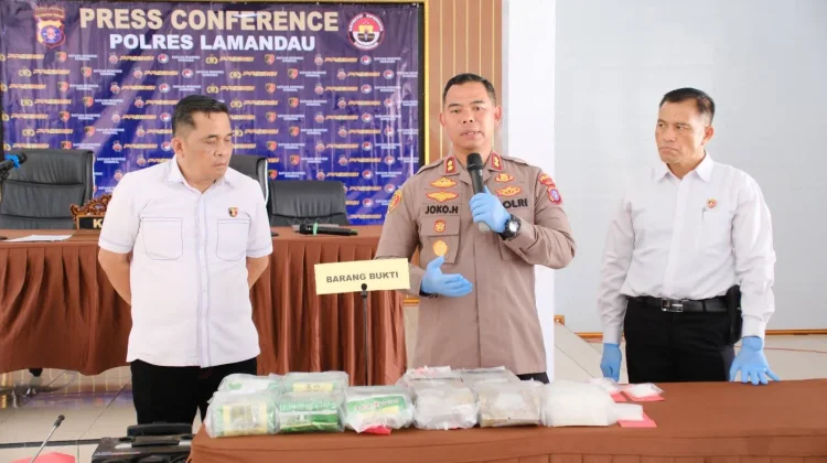 Polres Lamandau Bongkar 13 Kasus Narkoba, Sita 46 Kilogram Sabu dan Ribuan Pil Eksta