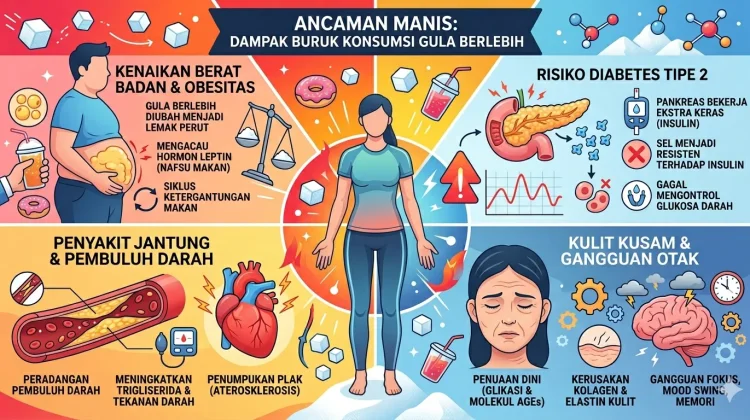 Memahami Dampak Buruk Konsumsi Gula Berlebih bagi Tubuh