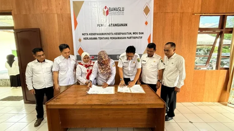 Diskominfostandi dan Bawaslu Pulpis Jalin PKS Pengawasan Partisipatif