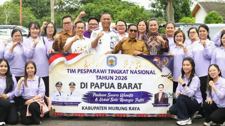 Bupati Heriyus Lepas Kontingen Pesparawi Nasional XIV