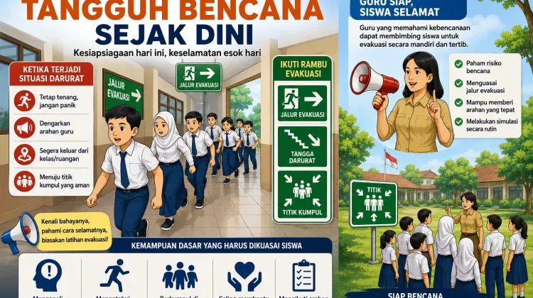 Membangun Karakter Tangguh Menghadapi Bencana sejak Dini kepada Siswa