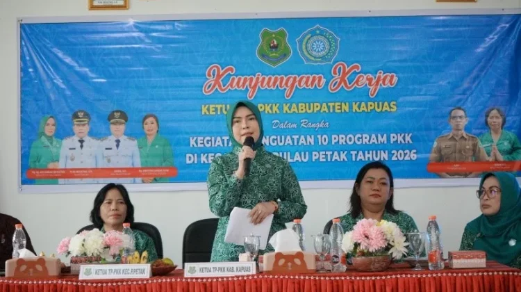 Perkuat 10 Program PKK, Ketua TP PKK Kapuas Kunker ke Kecamatan Pulau Petak