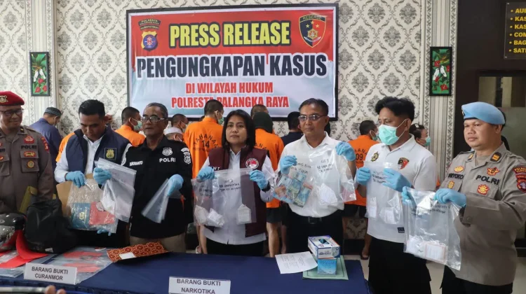 Polresta Palangka Raya Ungkap 36 Kasus Narkotika, Sita Hampir 2 Kg Barang Bukti