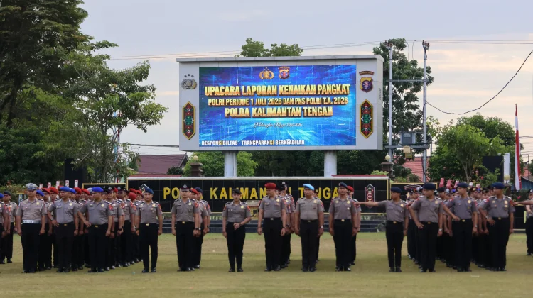 863 Personel Polda Kalteng Naik Pangkat jelang HUT Bhayangkara