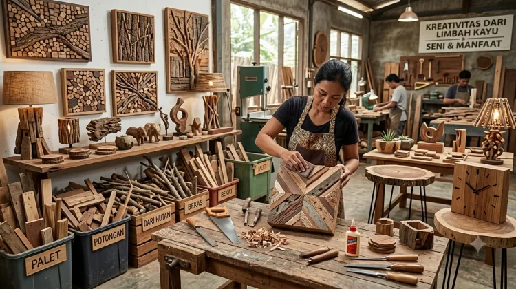 Sentuhan Estetik Limbah Kayu yang Menembus Pasar Modern